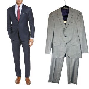 TED‎ BAKER ENDURANCE LONDON Wool Gray Jones CT Men's Dress Suit Jacket Pants 36R